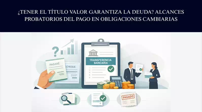 ¿Tener el título valor garantiza la deuda? Alcances probatorios del pago en obligaciones cambiarias