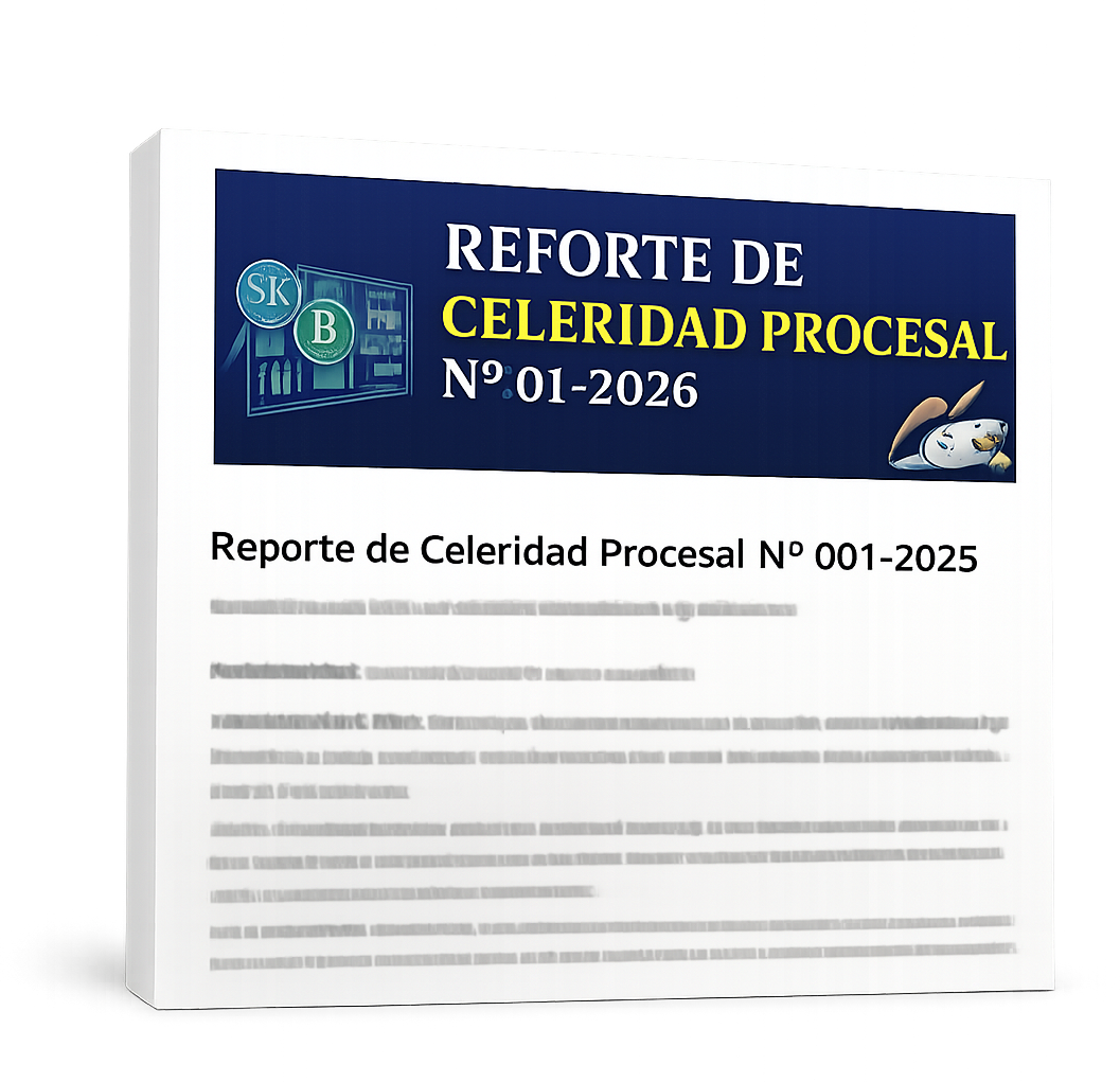 Vista previa del Reporte de Celeridad Procesal N° 001-2026